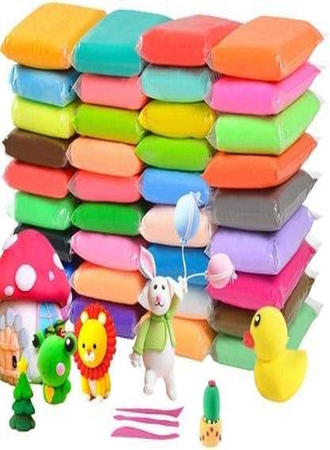 BEFLIX Pack of 36 Air Dry Clay, Colorful Children Soft Playing Clay with 3 Tools, Creative Art & Crafts Clay, Craft Materials for Decoration Items & for Improving Kids Skills - Image 1